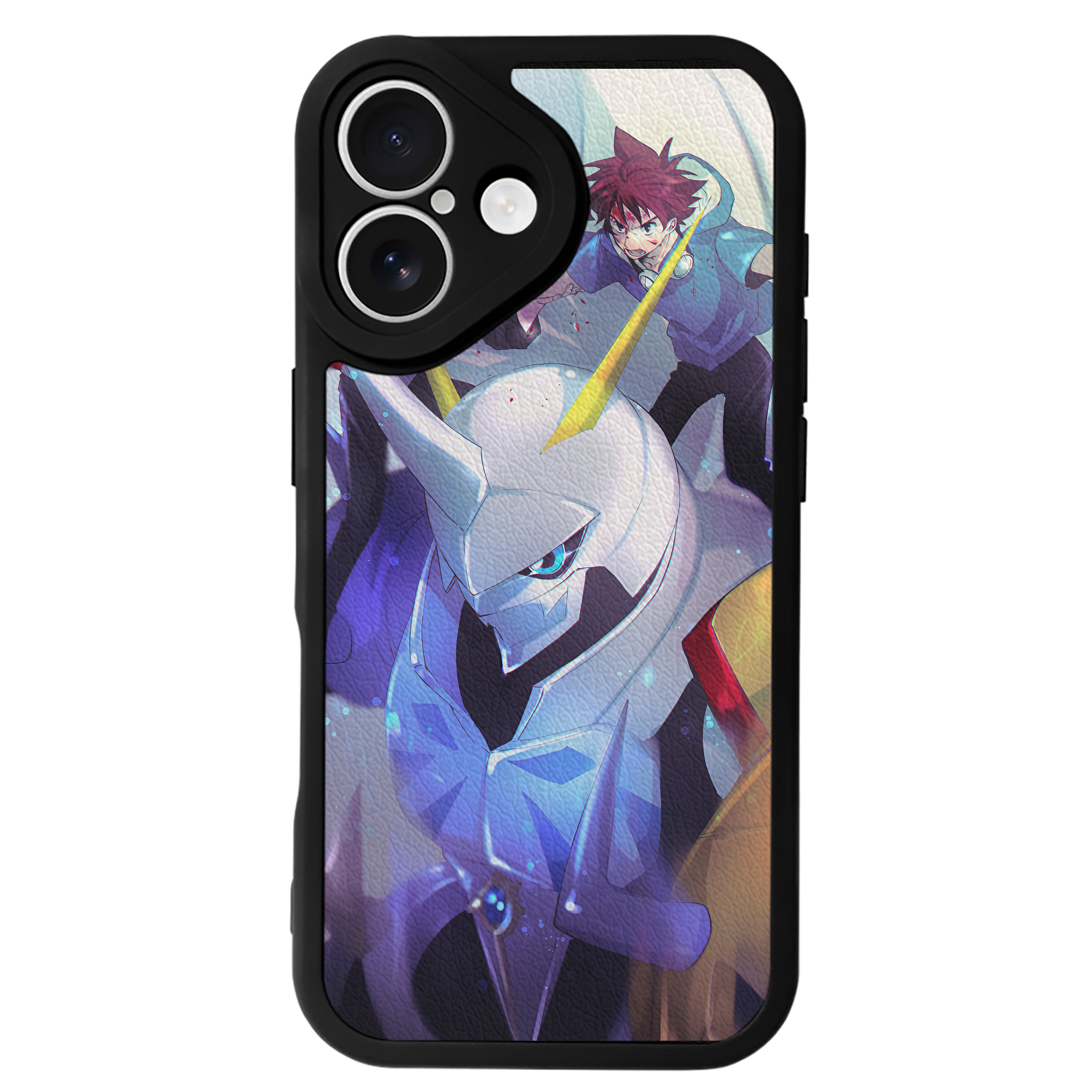 （画像用） Digimon デジタルモンスター/デジモン 【iPhone 16シリーズ対応】シリコンスマホケース（レザー調） 材質：シリコン